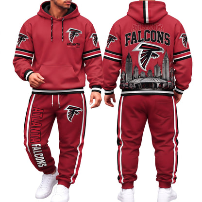 ATL Streetwear Hoodie Pants Set - Printed