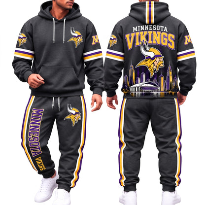 MIN Streetwear Hoodie Pants Set - Printed