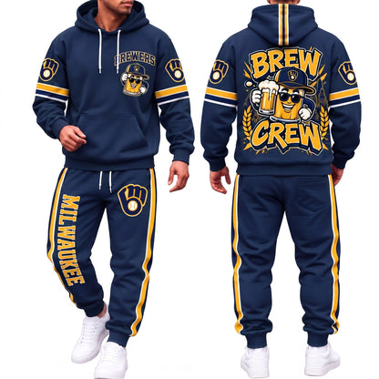 MIL Brew Crew Hoodie Pants Set - Printed