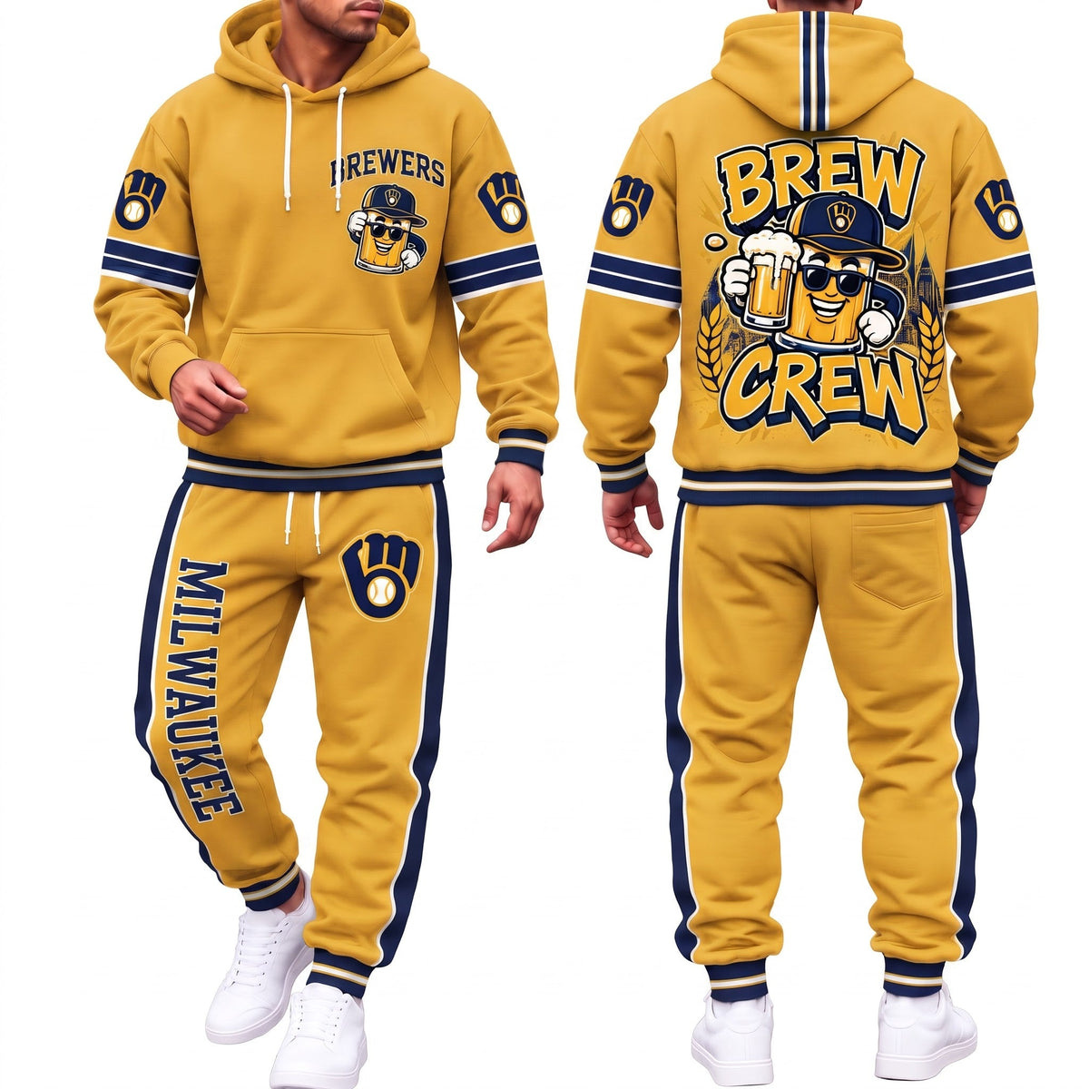 MIL Brew Crew Hoodie Pants Set - Printed
