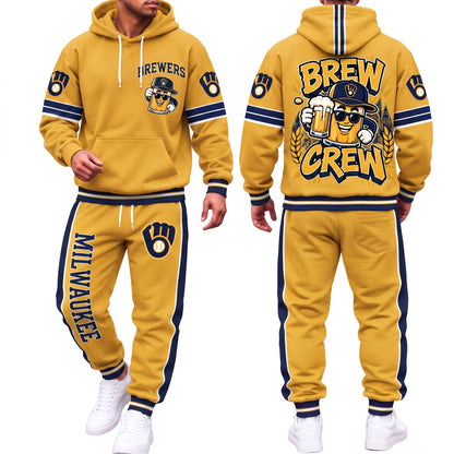 MIL Brew Crew Hoodie Pants Set - Printed