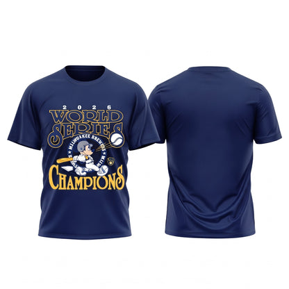 MIL World Series Champions One Side T-Shirt - Printed V38