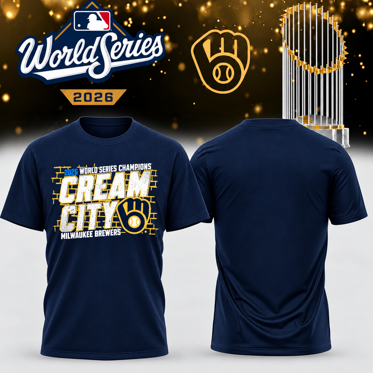 MIL World Series Champions One Side T-Shirt - Printed V39