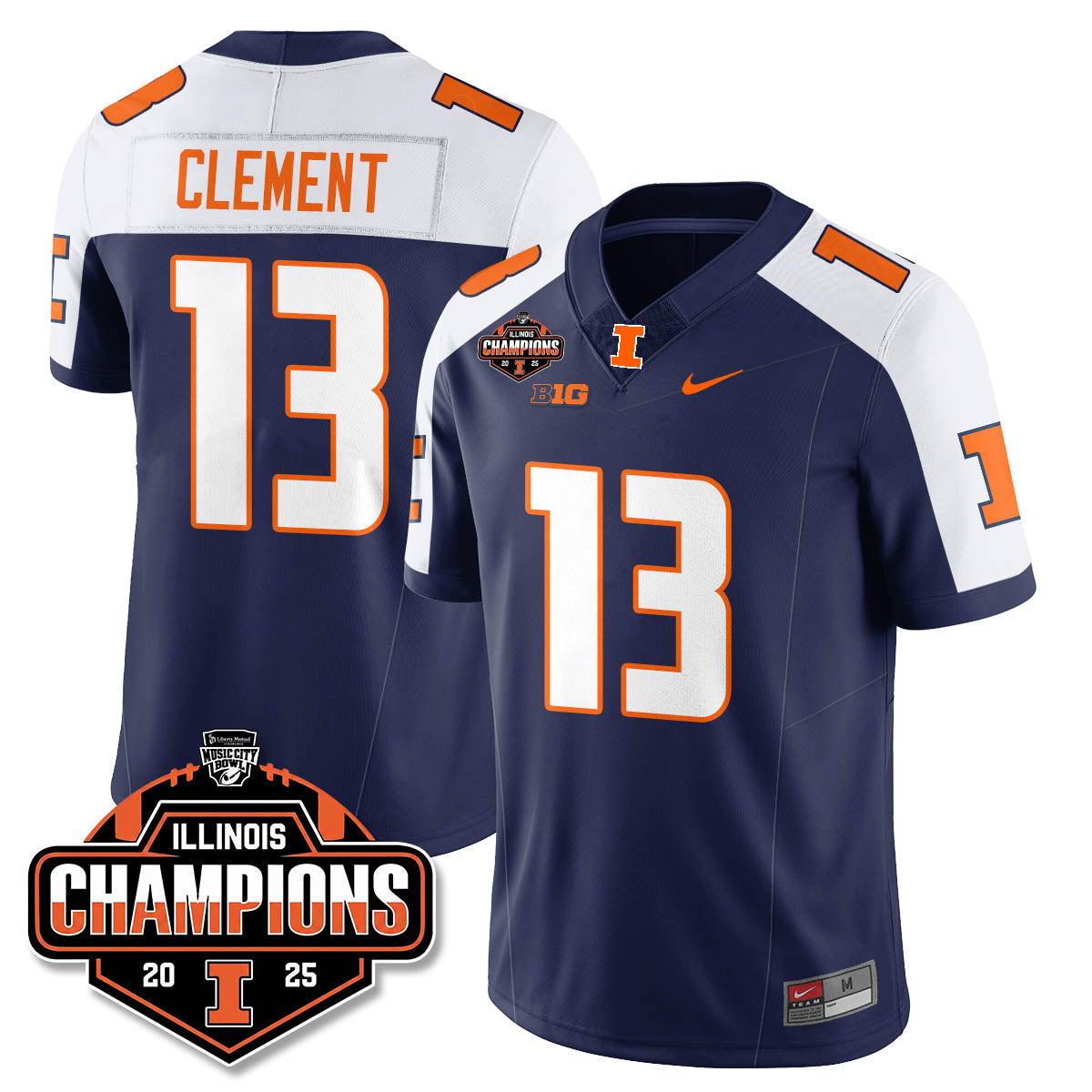 ILL Football 2025 Music City Bowl Champions Limited Jersey - All Stitched