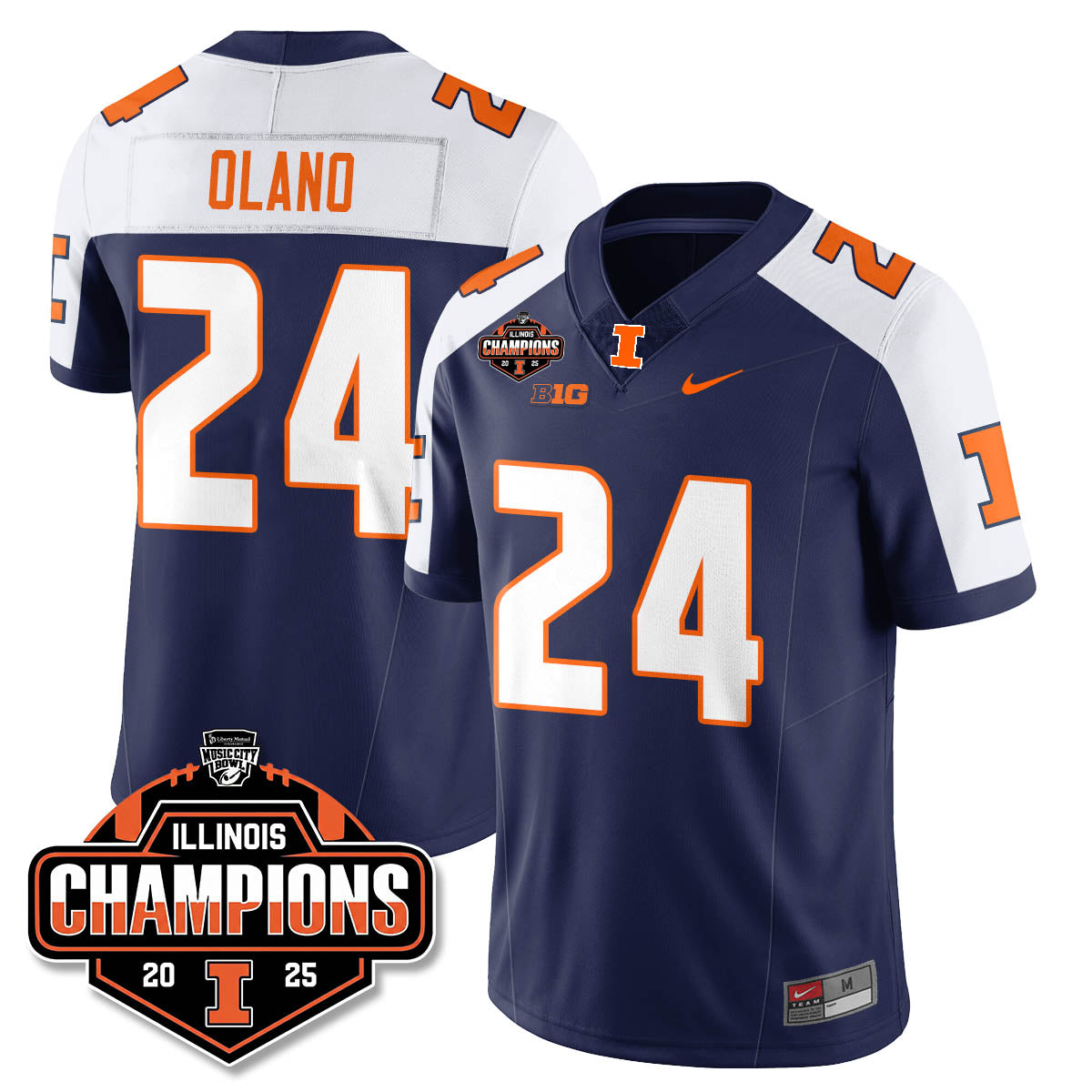 ILL Football 2025 Music City Bowl Champions Limited Jersey - All Stitched