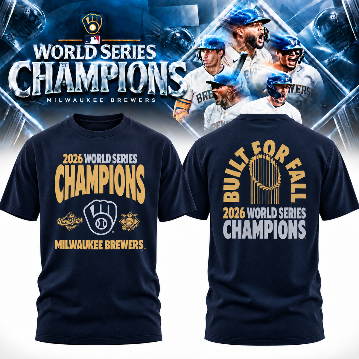 MIL World Series Champions Two Sides T-Shirt - Printed V17
