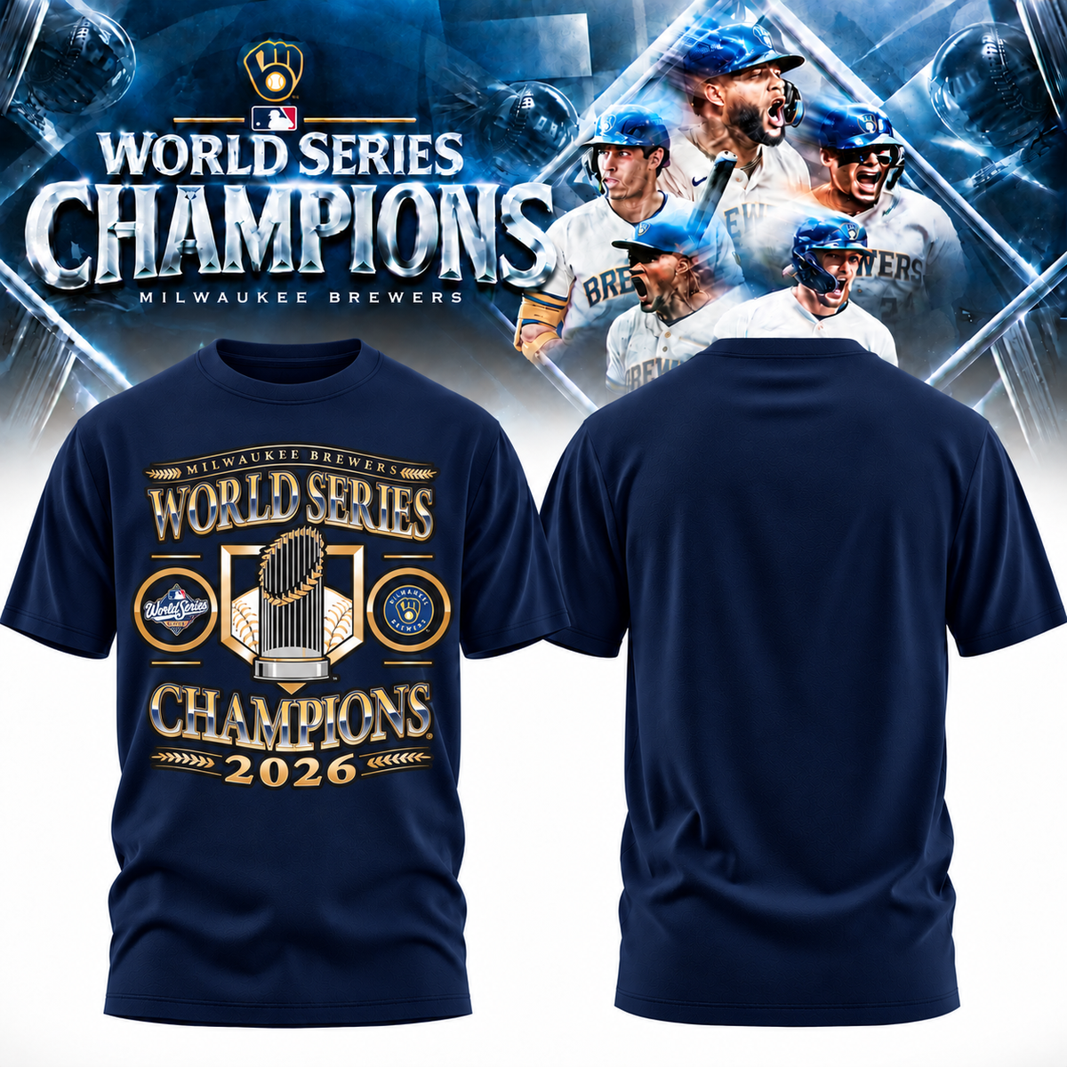 MIL World Series Champions One Side T-Shirt - Printed V26