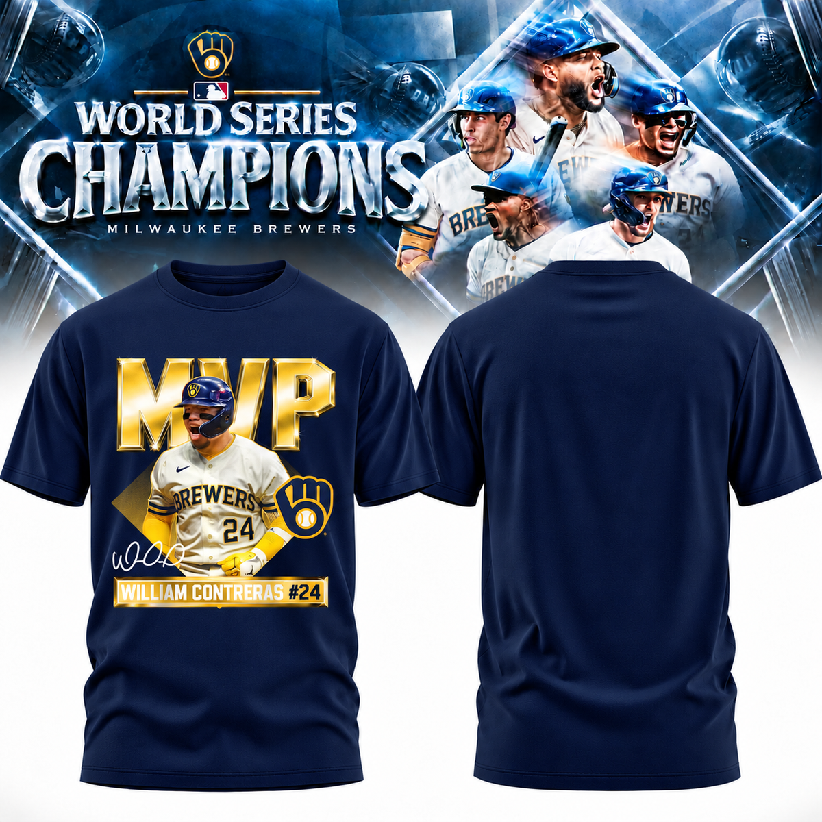 MIL World Series Champions One Side T-Shirt - Printed V24