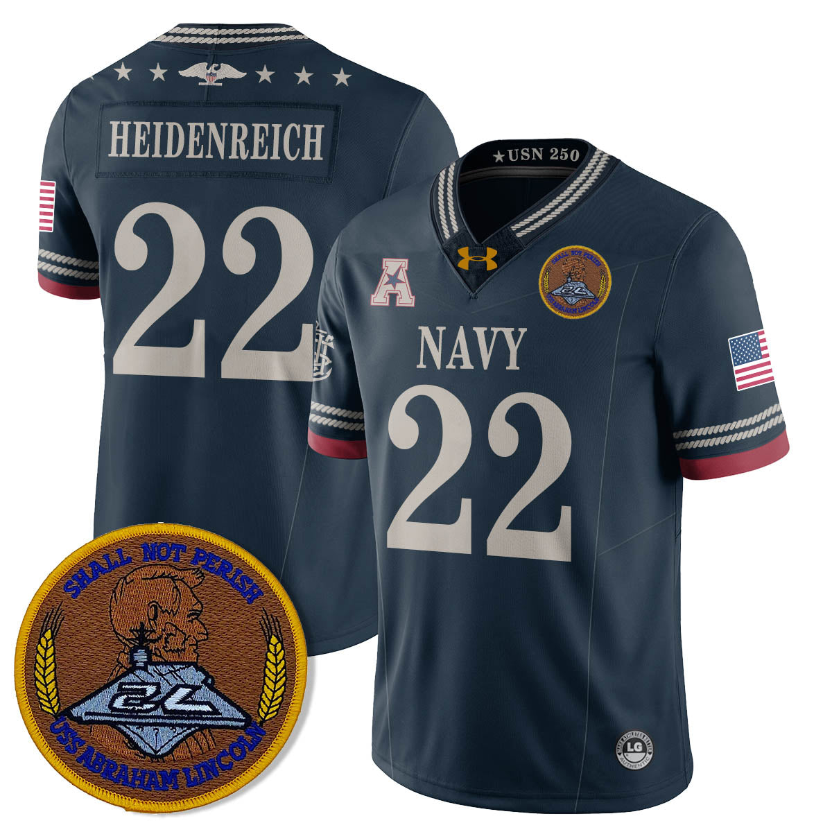 Navy MID Honoring the 250th Anniversary of the United States Navy Jersey - All Stitched