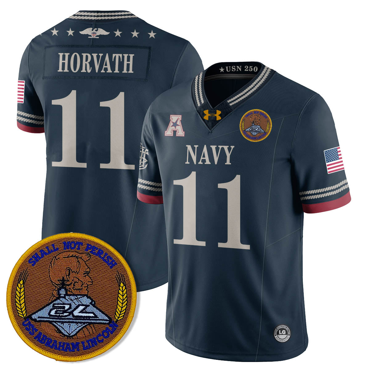 Navy MID Honoring the 250th Anniversary of the United States Navy Jersey - All Stitched