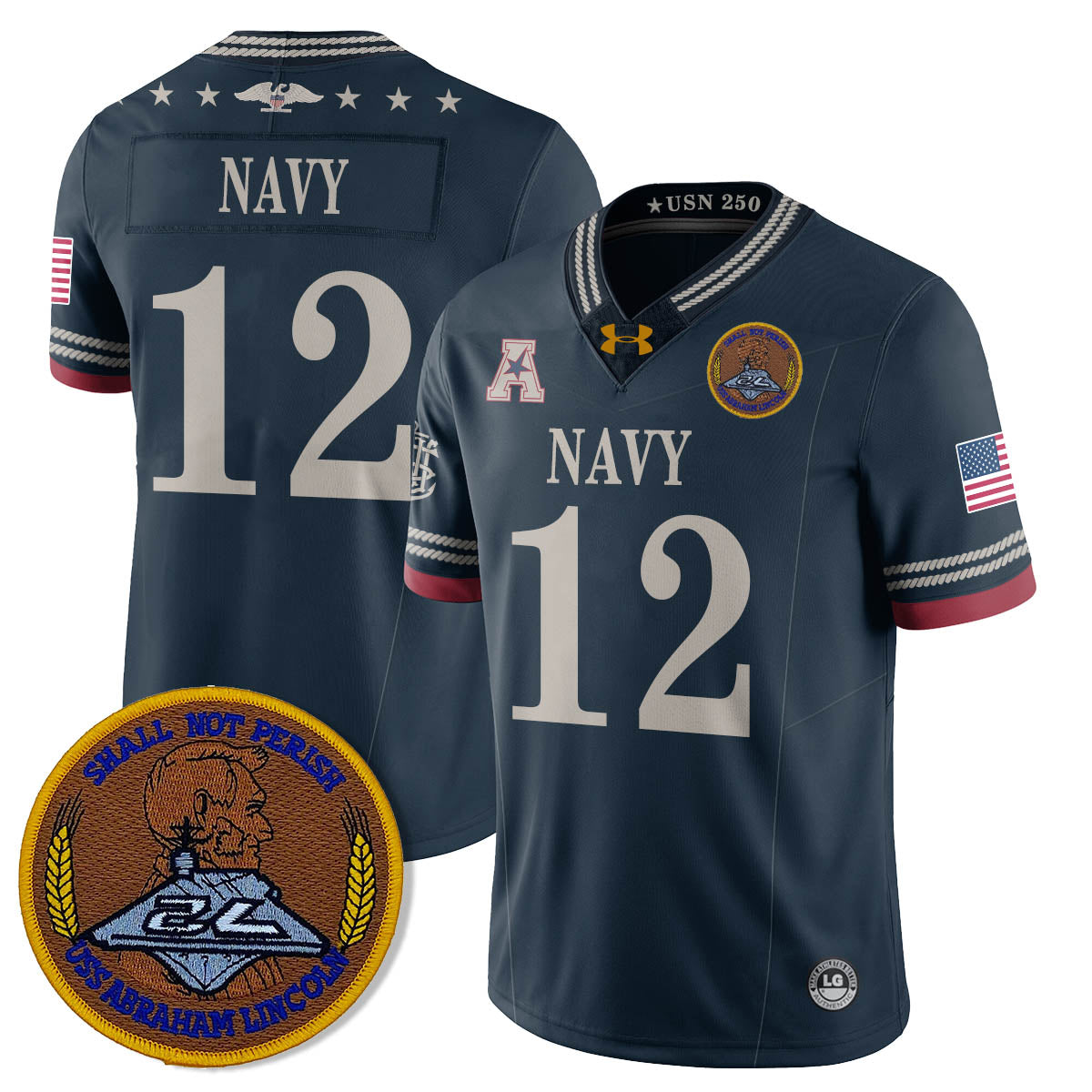 Navy MID Honoring the 250th Anniversary of the United States Navy Jersey - All Stitched