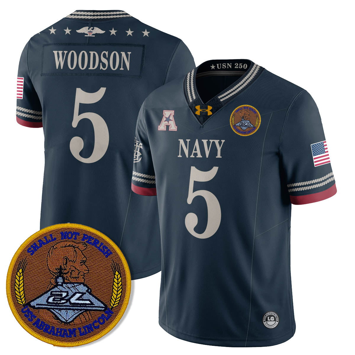 Navy MID Honoring the 250th Anniversary of the United States Navy Jersey - All Stitched