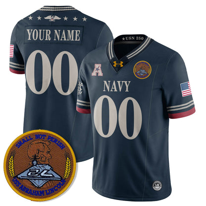 Custom Navy MID Honoring the 250th Anniversary of the United States Navy Jersey - All Stitched