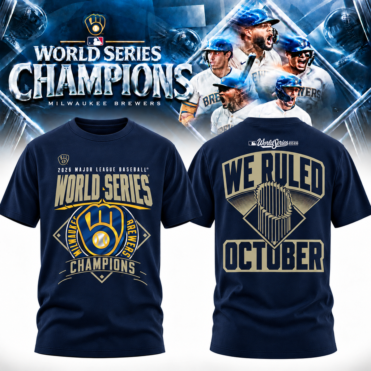MIL World Series Champions Two Sides T-Shirt - Printed V14