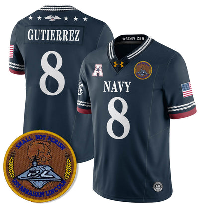 Navy MID Honoring the 250th Anniversary of the United States Navy Jersey - All Stitched