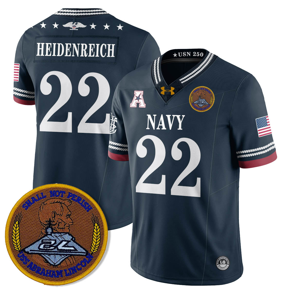 Navy MID Honoring the 250th Anniversary of the United States Navy Jersey - All Stitched