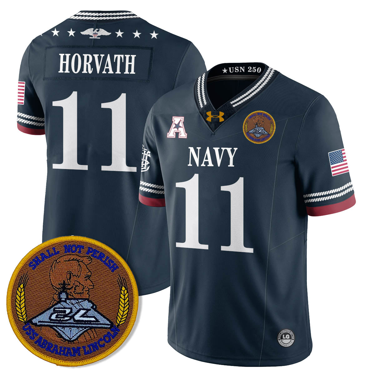 Navy MID Honoring the 250th Anniversary of the United States Navy Jersey - All Stitched