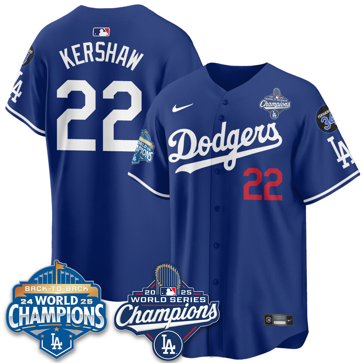 LAD 2025 World Series Champions Jersey - All Stitched N2