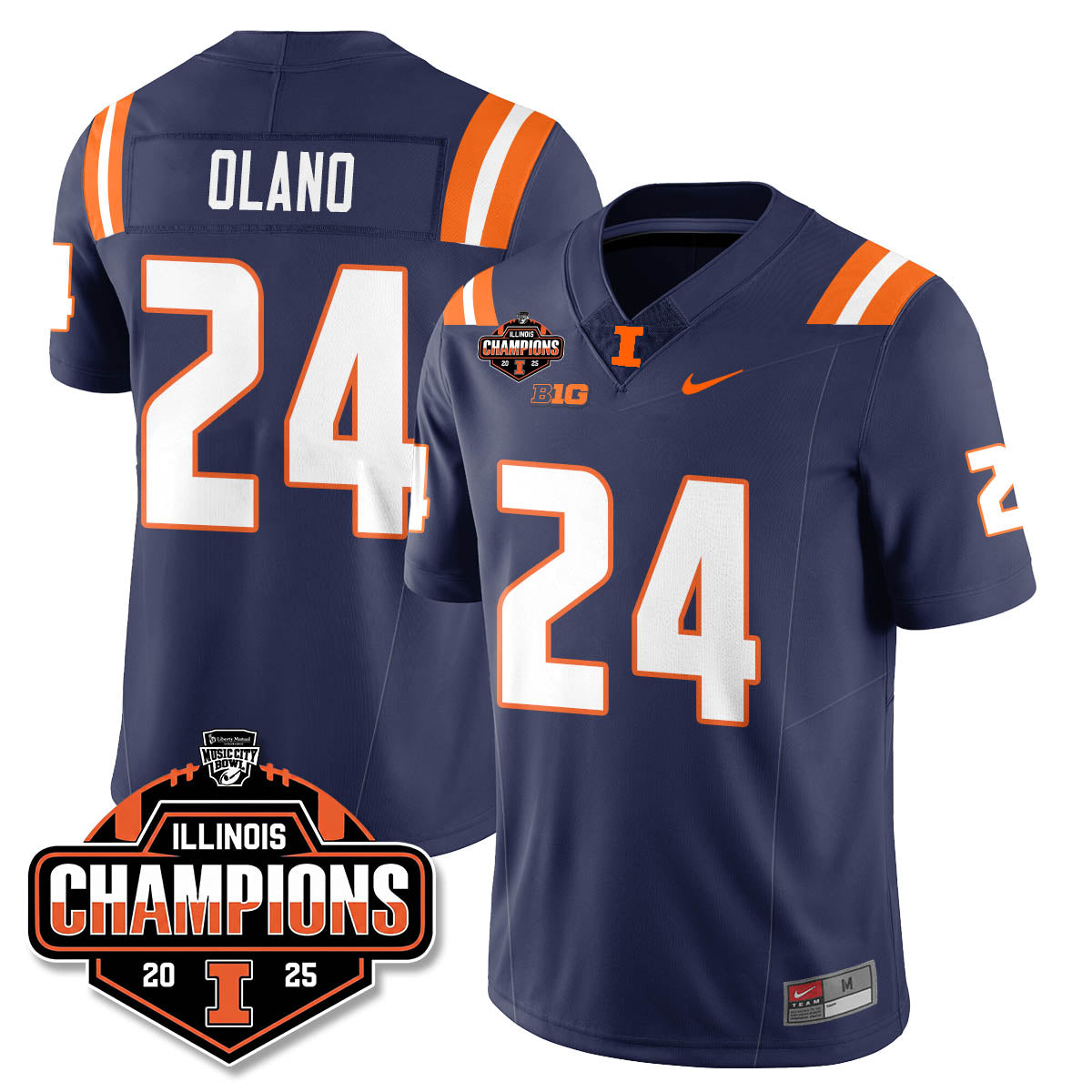 ILL Football 2025 Music City Bowl Champions Limited Jersey - All Stitched