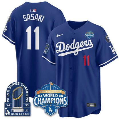 LAD 2025 World Series Champions Jersey - 9x Champs - All Stitched N2