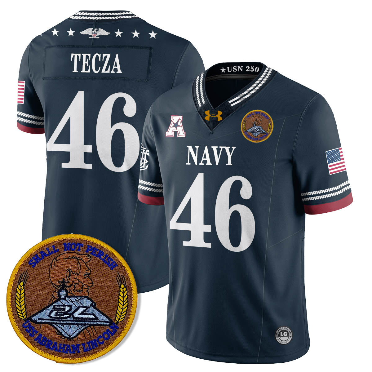 Navy MID Honoring the 250th Anniversary of the United States Navy Jersey - All Stitched