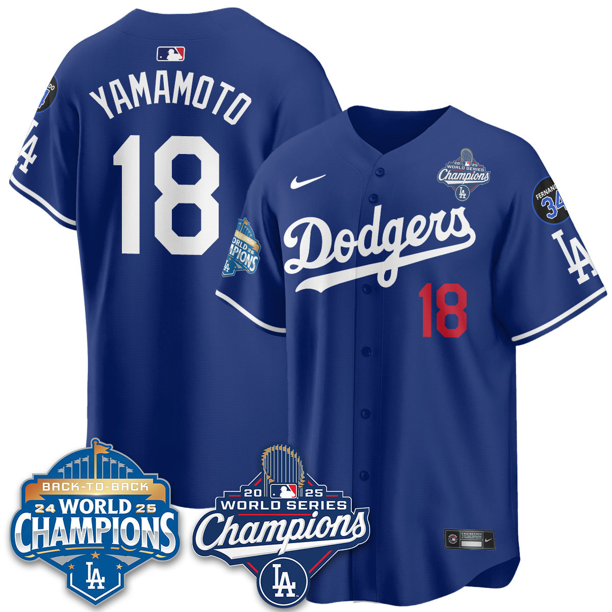 LAD 2025 World Series Champions Jersey - All Stitched N2