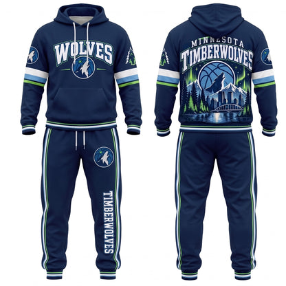 MT Streetwear Hoodie Pants Set - Printed