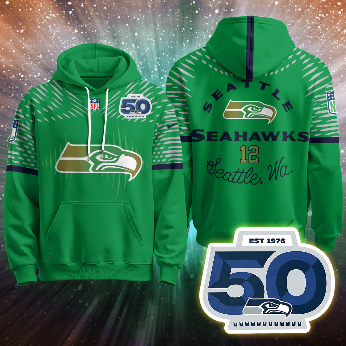 SEA Rivalries Vapor Limited Custom Hoodie - Printed