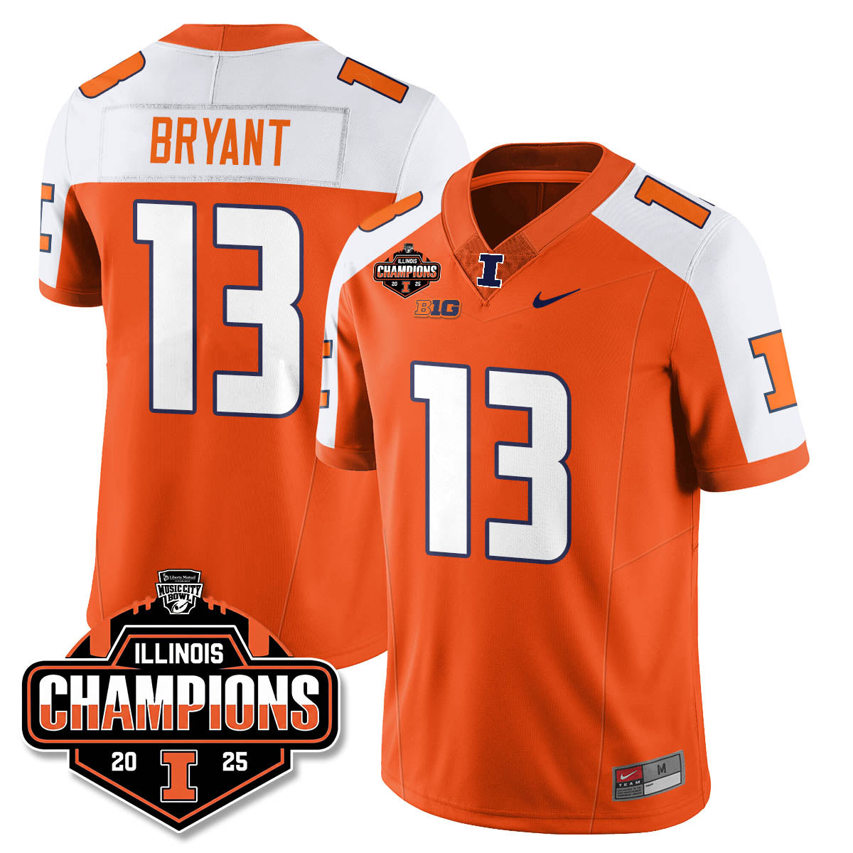 ILL Football 2025 Music City Bowl Champions Limited Jersey - All Stitched
