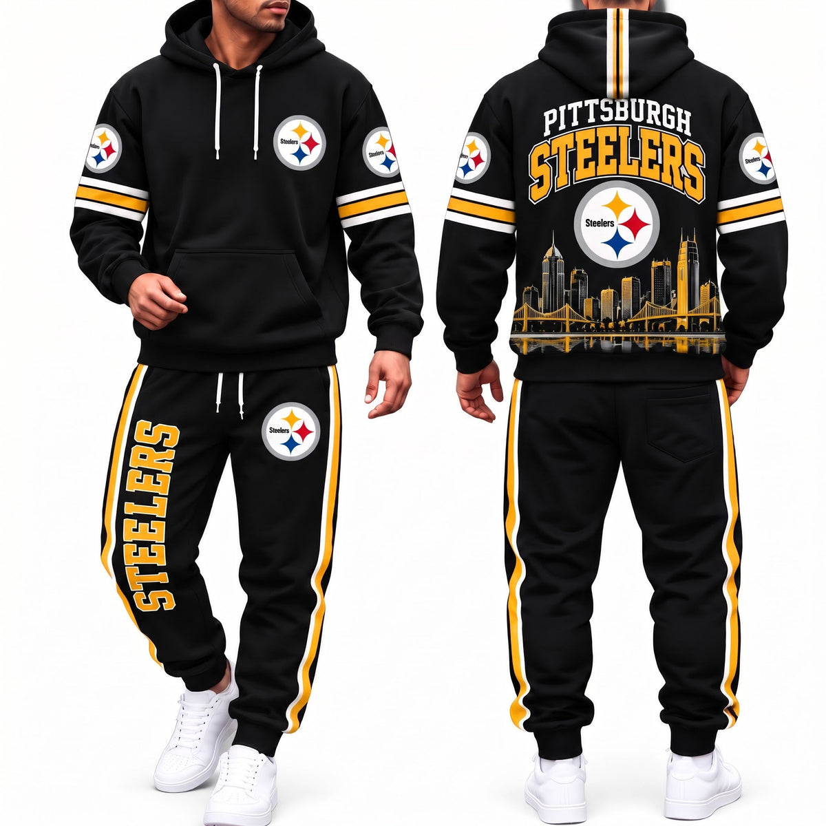 PIT Streetwear Hoodie Pants Set - Printed