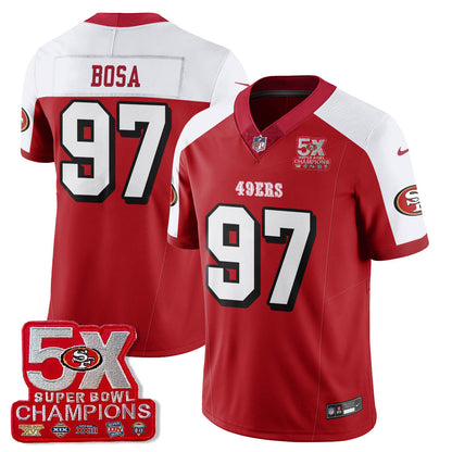 SF 5-Time Champions Patch Vapor Limited Jersey - All Stitched