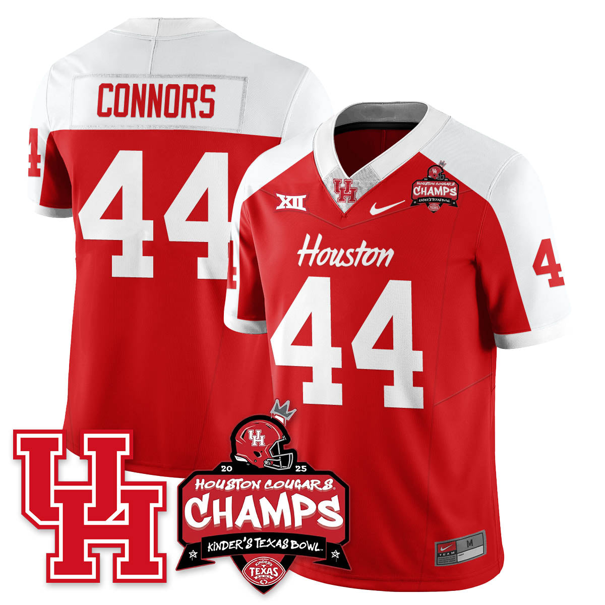 Houston Cougar Football 2025 Kinder's Texas Bowl Champions Jersey - All Stitched