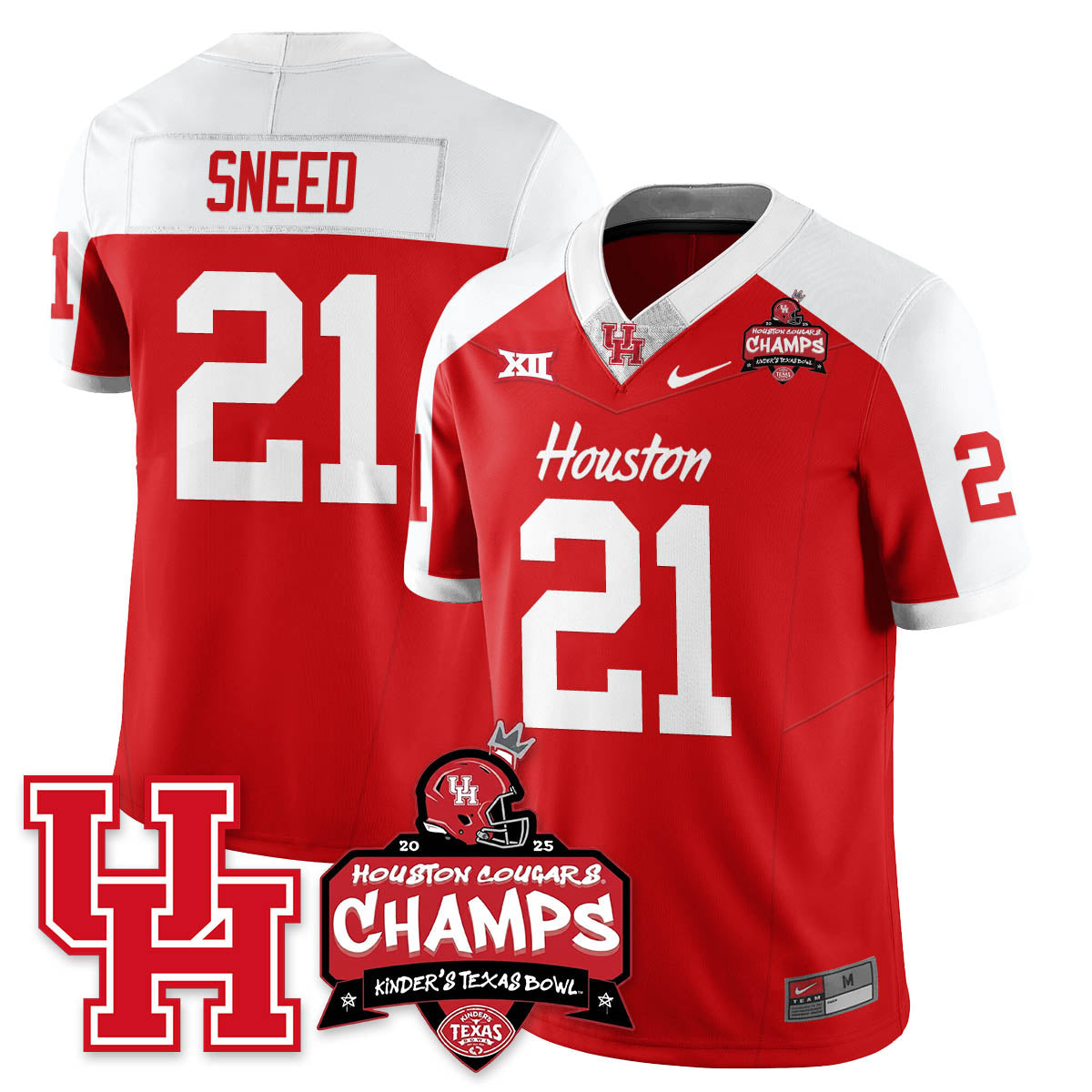 HCG Football 2025 Kinder's Texas Bowl Champions Jersey - All Stitched