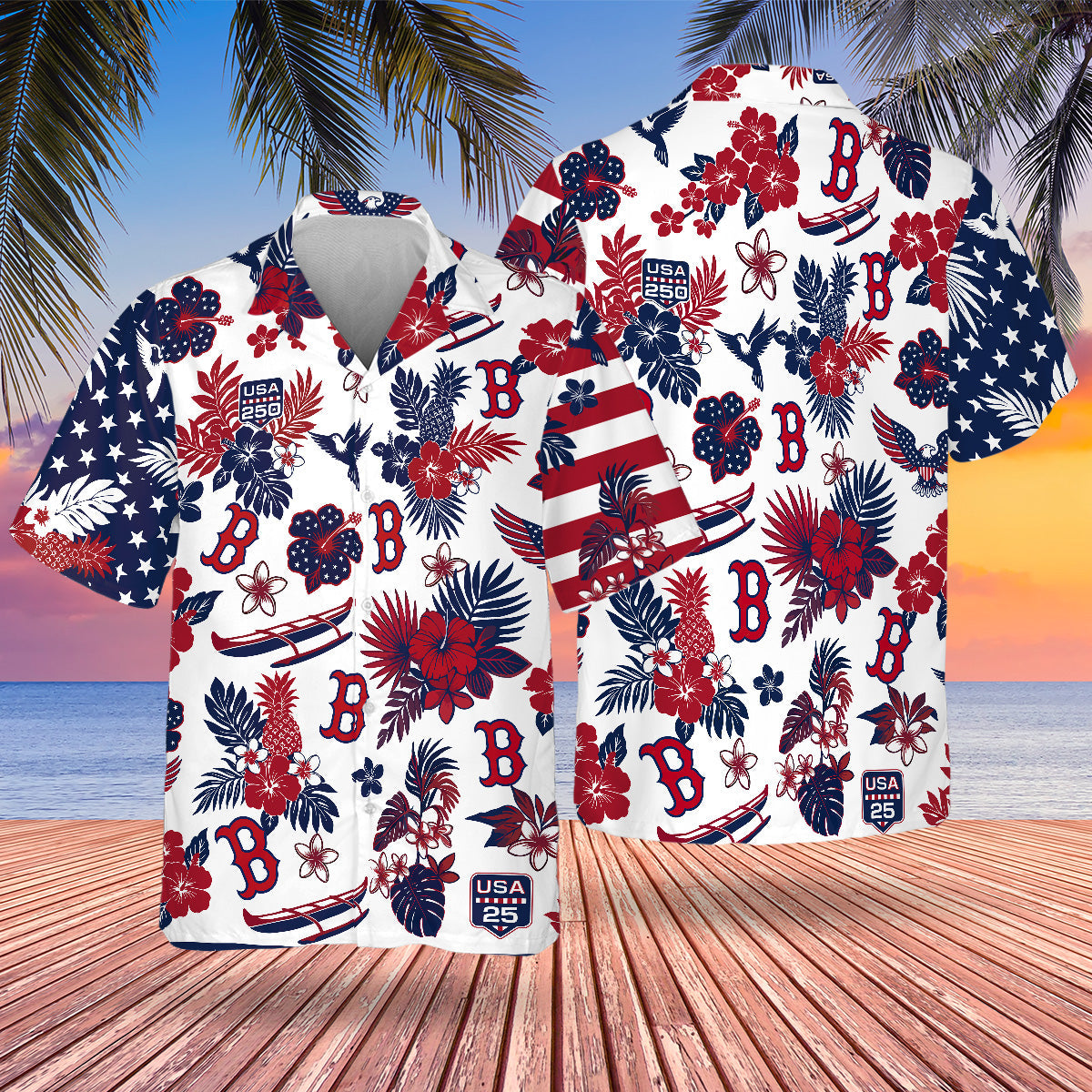 BOS Special Semiquincentennial Hawaiian Design Button Shirt V2