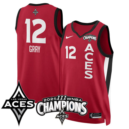 Las Vegas Aces 2025 WNBA Championship Jersey - All Stitched
