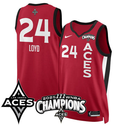 Las Vegas Aces 2025 WNBA Championship Jersey - All Stitched