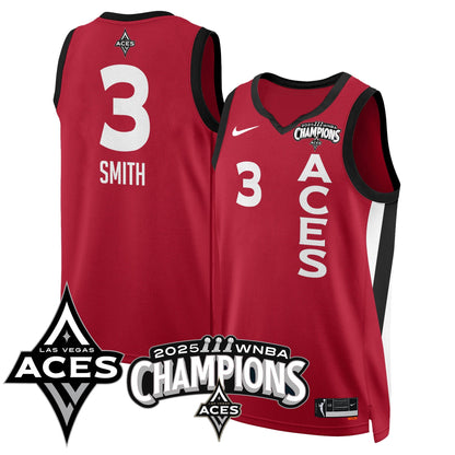 Las Vegas Aces 2025 WNBA Championship Jersey - All Stitched