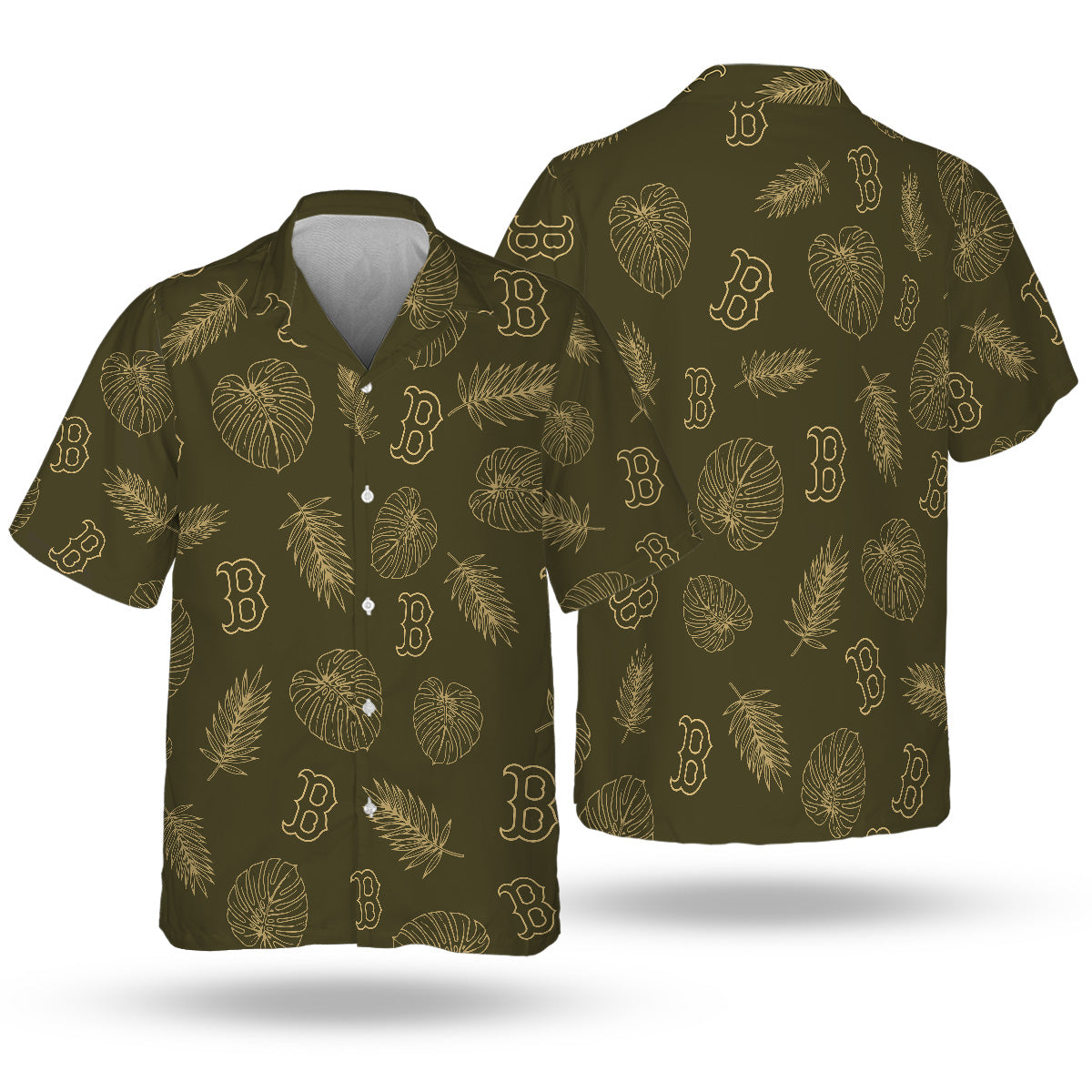 BOS Special Armed Forces Hawaiian Design Button Shirt V3