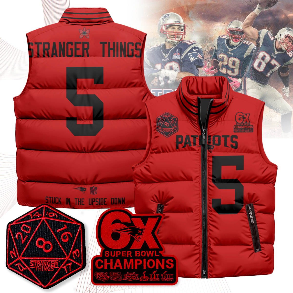 NE 'Stranger Things Edition' Unisex Puffer Vest N1