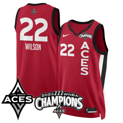 Las Vegas Aces 2025 WNBA Championship Jersey - All Stitched