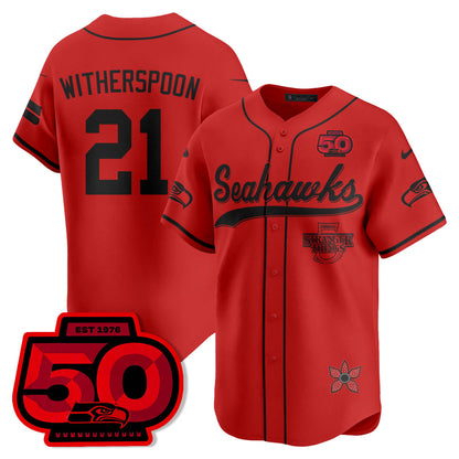 SEA Stranger Things Vapor Limited Baseball Jersey - All Stitched