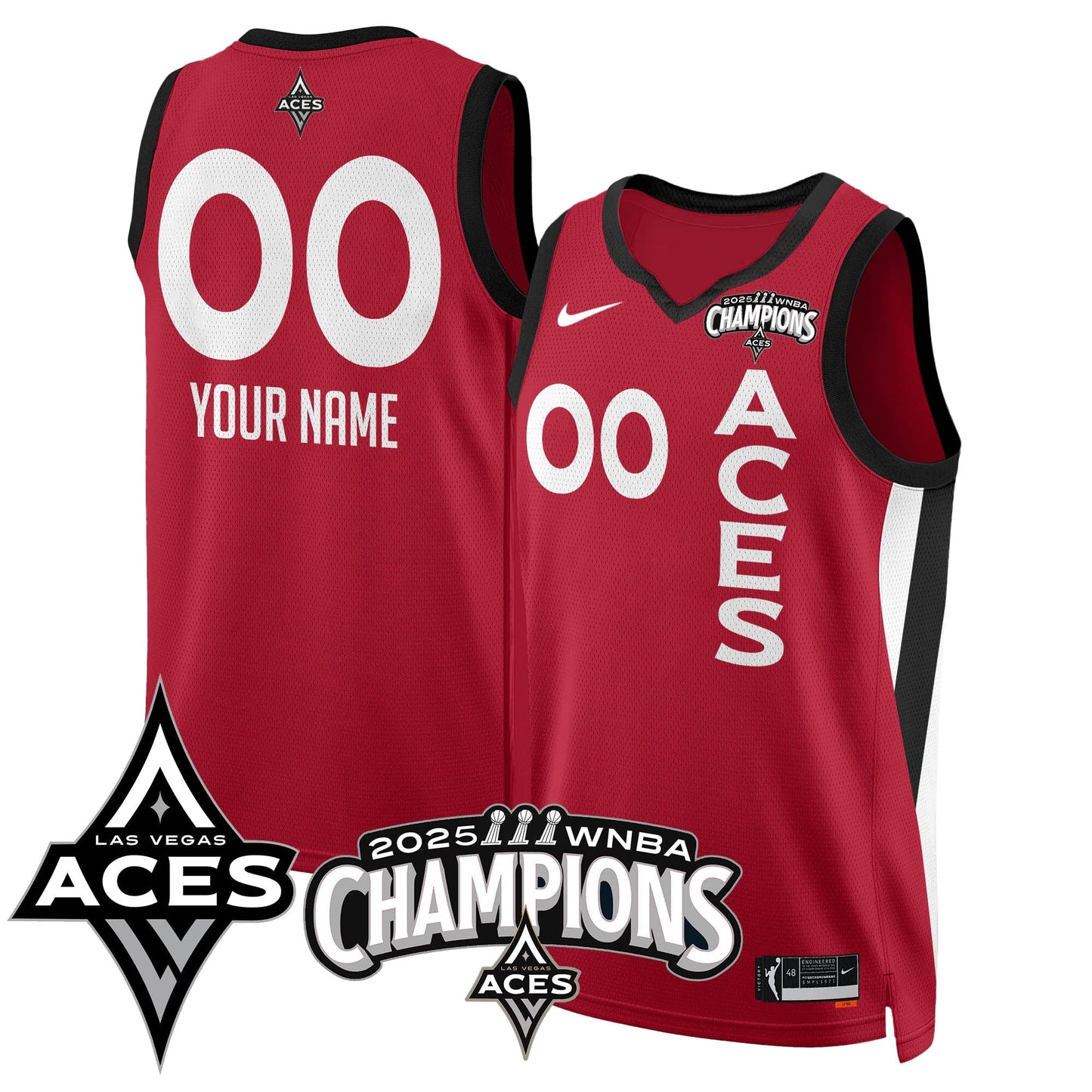 Las Vegas Aces 2025 WNBA Championship Jersey - All Stitched
