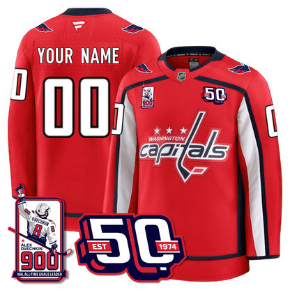 Custom WSH 2025 Premium Jersey - 900 GOALS -  All Stitched