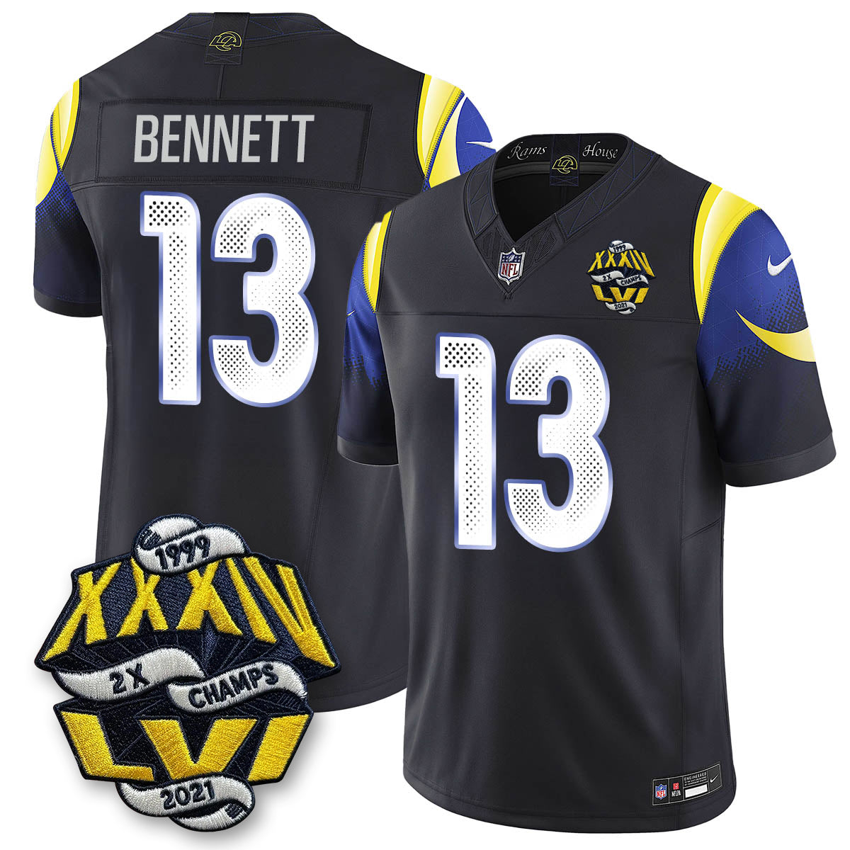 LAR 2-Time Champions Patch Vapor Limited Jersey - All Stitched