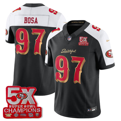 SF 5-Time Champions Patch Vapor Limited Jersey - All Stitched