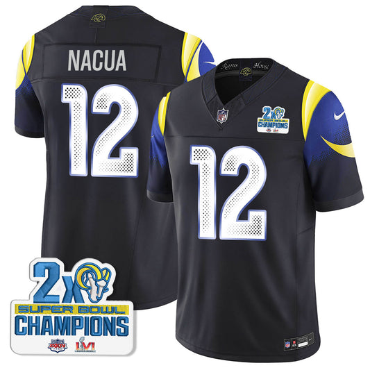 LAR 2-Time Champions Patch Vapor Limited Jersey - All Stitched