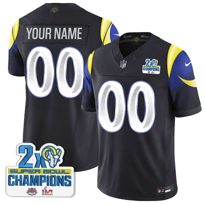 LAR 2-Time Champions Patch Vapor Limited Jersey - All Stitched 1