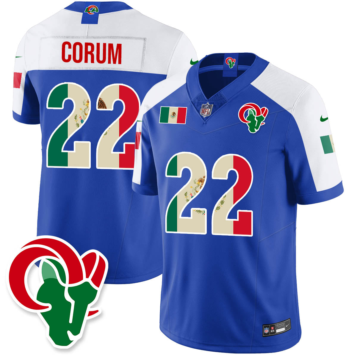 LAR Mexico Vapor Limited Jersey - All Stitched
