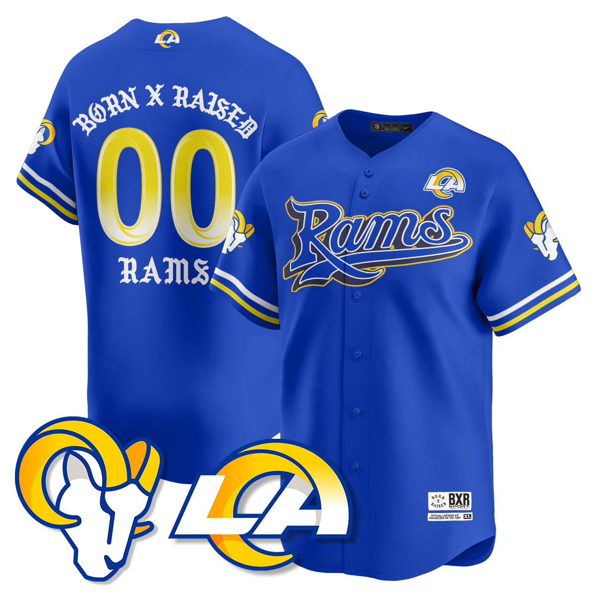 LAR Born x Raised Baseball Jersey - All Stitched