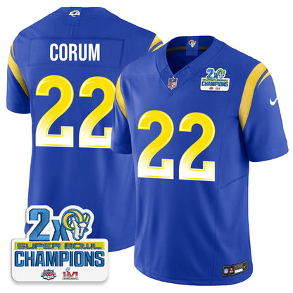 LAR 2-Time Champions Patch Vapor Limited Jersey - All Stitched